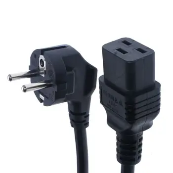

Euro Schuko CEE7/7 Plug to IEC320 C19 AC Power Cord for PDU UPS,H05VV-F 3G 1.5mm,1.8m
