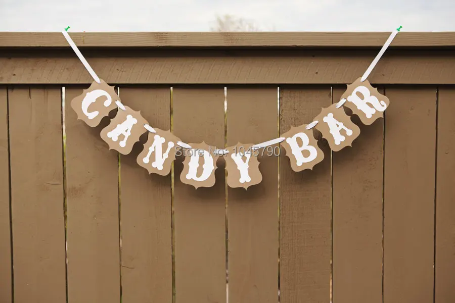 

Free Shipping 1 X Handmade CANDY BAR Banner Wedding Photo Props Birthday Party Photography Supply