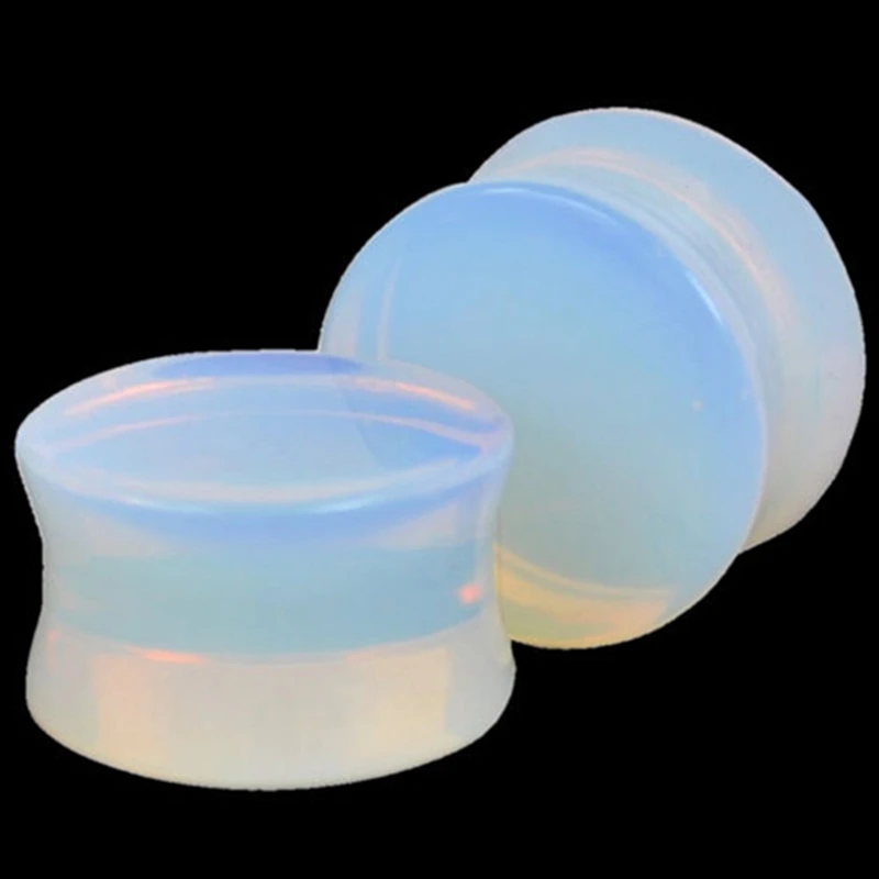 Retail 1 PC 3-25mm Ear Expander Piercing Opalite Stone Plugs Tunnels Gauges Body Jewelry | Украшения и аксессуары