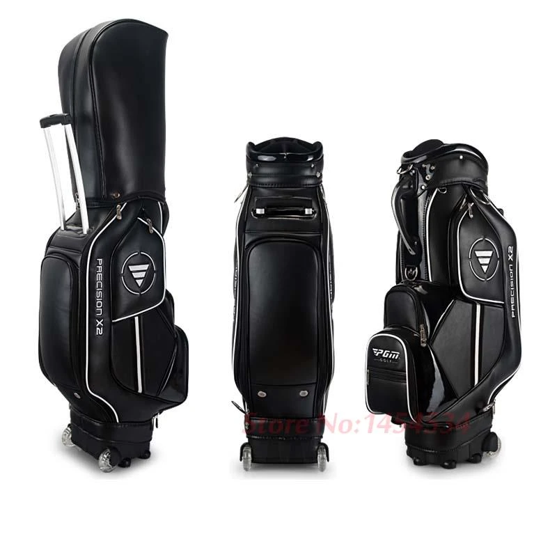 Golftas Standaard Pakket Cover Mannen Katrol Professionele Lederen Pu Waterdichte Golf Vrouwen Winkelwagen Tas|golf bag|golf bag brandsgolf golf bag - AliExpress