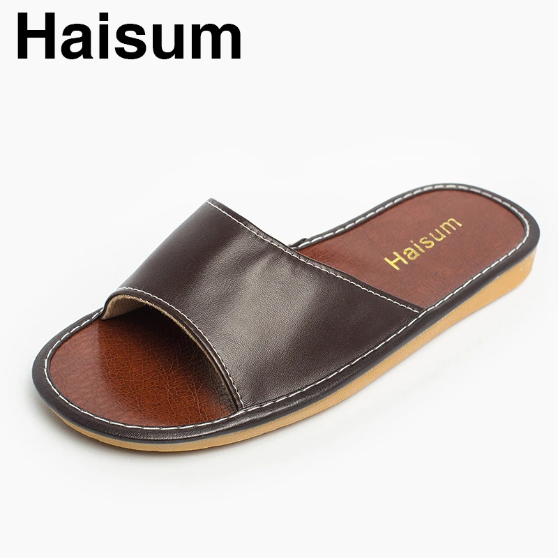 

Men's Slippers Spring And Summer Pu Home Indoor Slip Non-slip Slippers 2018 New Hot H-8807