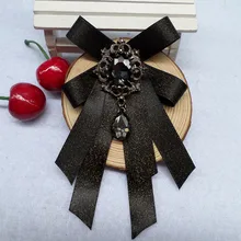 Новая мода повседневная мужская универсальная брошь с бабочкой из горного хрусталя Корейская рубашка аксессуары бант для женщин