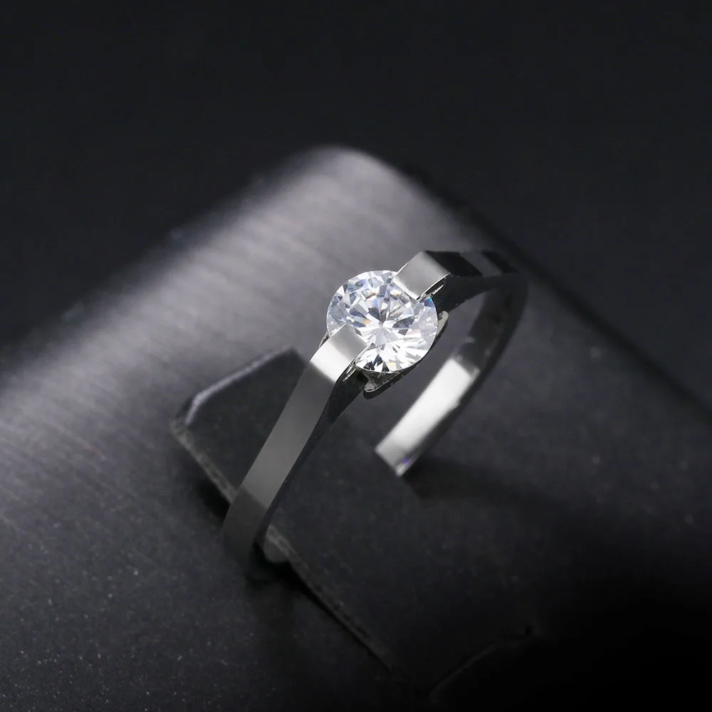 Lokaer,, роскошные стразы, Женское кольцо на палец, высокое качество, 316L, нержавеющая сталь, обручальное кольцо, Женские Ювелирные изделия для помолвки
