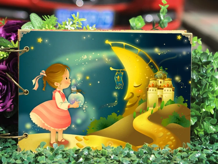 Фотоальбом Girl Make A Wish Moon DIY креативный подарок ретро Скрапбукинг детский скрапбук