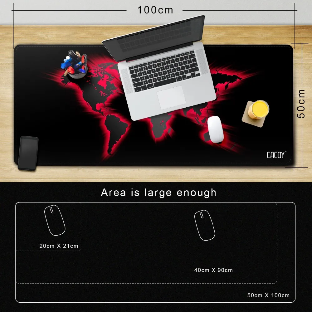

World Map 100x50cm Large Gaming Mouse Pad Non-slip Locking Edge Rubber Mouse Mat For Laptop Gamer player Keyboard Pad Desk Mat
