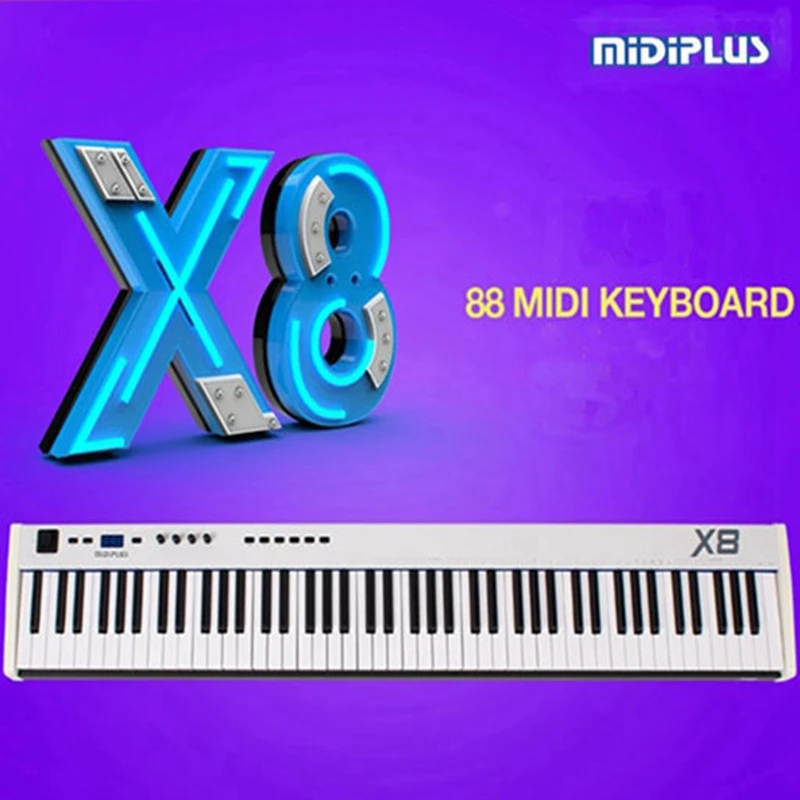 (Подарок: Bitwig программное обеспечение) Midiplus X8 88Key USB Midi Контроллер Клавиатуры с