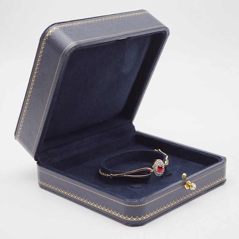 

Diamond jewellery boxes and packaging leather paper Bangle case jewelry organizer gift box.