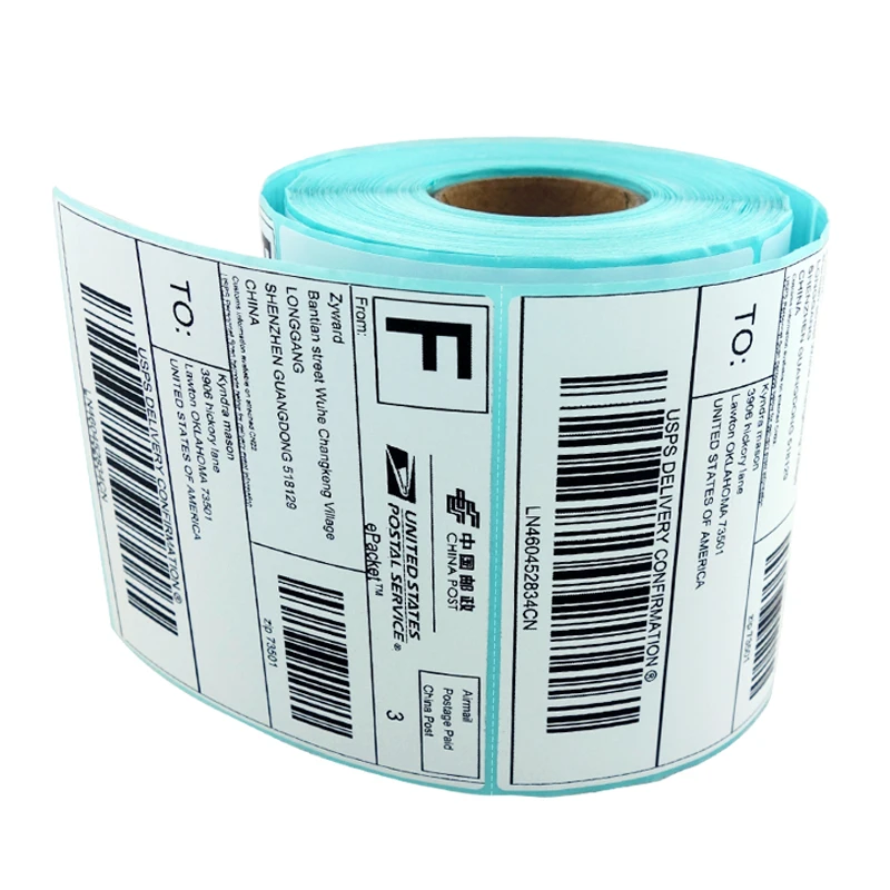 Direct Thermal Labels 100MM X100MM, roll of 500 labels for zebra shipping address print label 4x4 inches