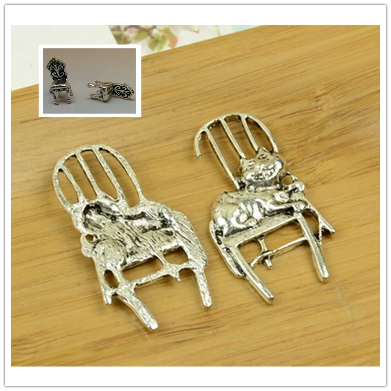 DIY chair shape antique silver alloy charm pendant vintage jewelry making accessories findings beads bracelet necklace chain DIY chair shape antique silver alloy charm pendant vintage jewelry making accessories findings beads bracelet necklace chain