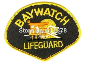 

4" NBC BAY WATCH BAYWATCH LA LIFE GUARD JACKET Movie TV Series Cosplay Embroidered Emblem iron on patch Baseball Cap Badge