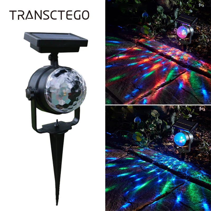 Led Solar Projector Light Solar Powered Disco Laser Lamp Colour