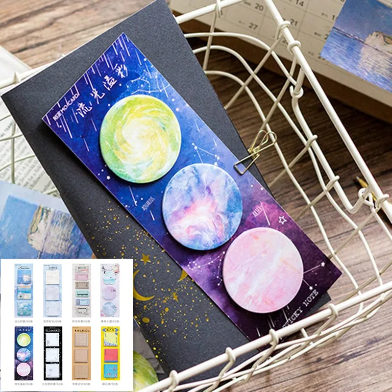 

8 styles Memo Pads notepads Sticky Notes Vintage handmade Paper Notepad Scrapbooking Stickers Office School Stationery bookmarks