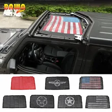 BAWA Top Sunshade for Jeep Wrangler JL 2018 Front Door SunShade Roof Mesh UV Proof Protection Net Accessories for Wrangler jl