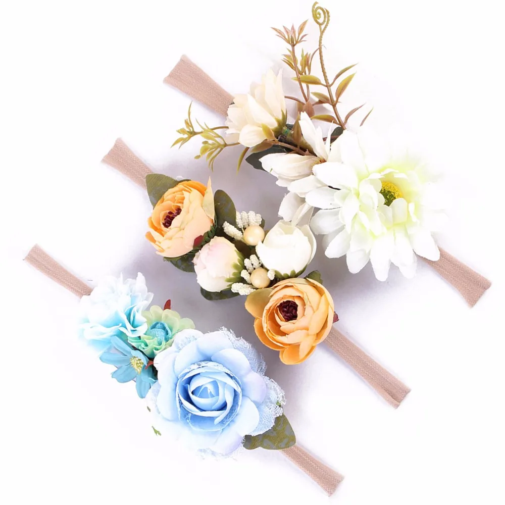 Bandeaux De Cheveux Pour Filles Coeurs Fleurs Artificielles