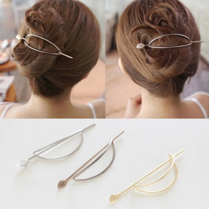 Simple Geometric Elliptical Hollow Out Updo Hairclips Hairgrips