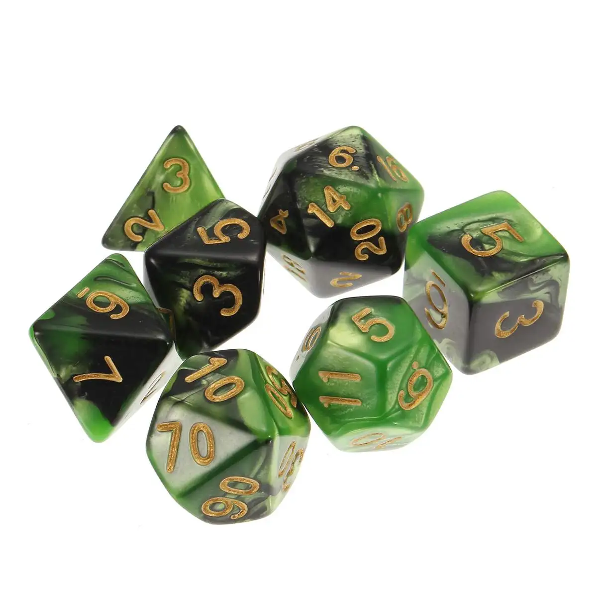 42 шт многогранные кости набор D20 D12 D10 D8 D6 D4 аксессуары для настольной игры+ 6 мешков для DND RPG MTG ролевые Настольная игра