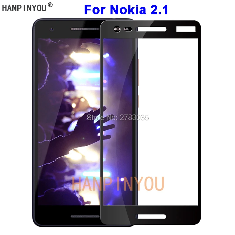 

For Nokia 2.1 3.1 5.1 (2018) TA-1080 TA-1061 9H Hardness 2.5D Full Cover Toughened Tempered Glass Film Screen Protector Guard