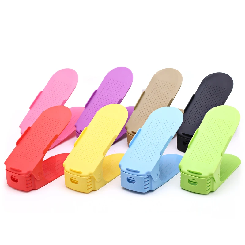 

1PCS Korean thickening increase adjustable double layer creative storage rack sorting shoe plastic mx3041733