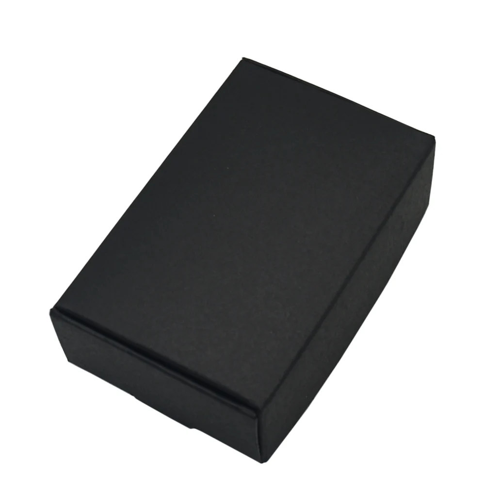 

9.4x6.2x3cm Black Cardboard Paper Boxes for Wedding Gift Card Package Kraft Paper Box Birthday Candy Crafts Wrapping Box 50PCS