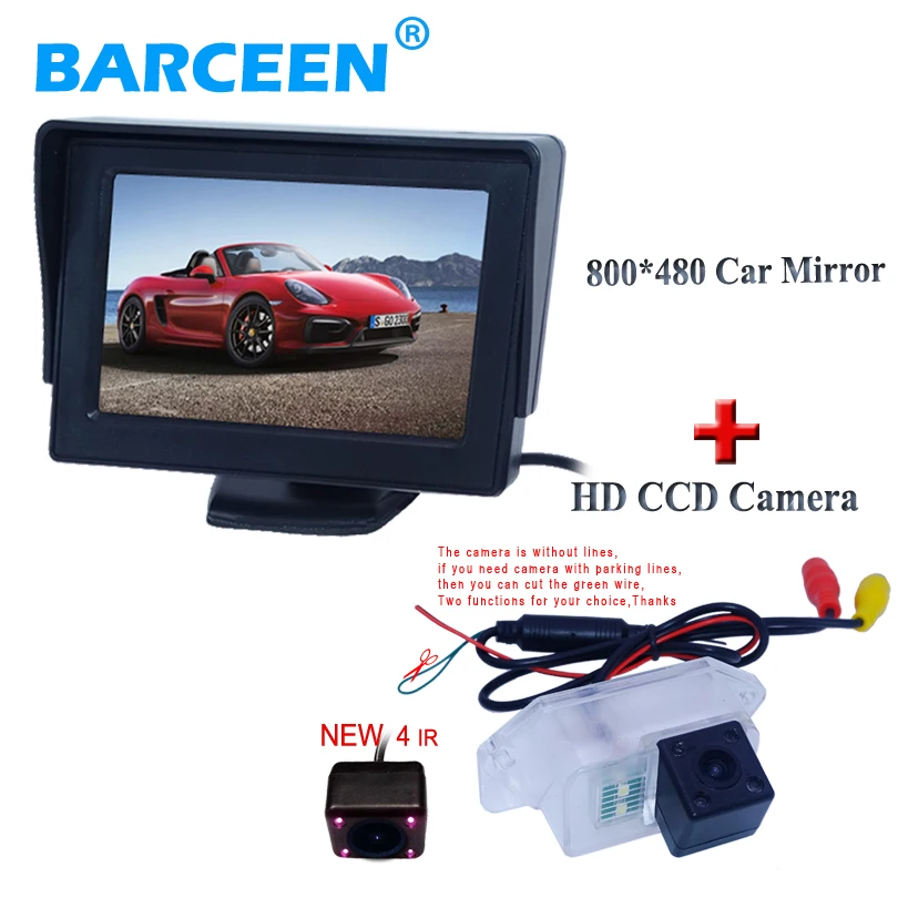 4.3" lcd car screen monitor for kinds of cars plastic sehll matrial +hd