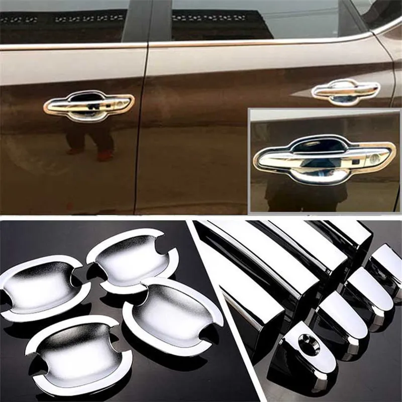 

Non-Rusty Chrome Door Handle Bowl Cover Cup Overlay Trim For Hyundai Tucson 2015-2016