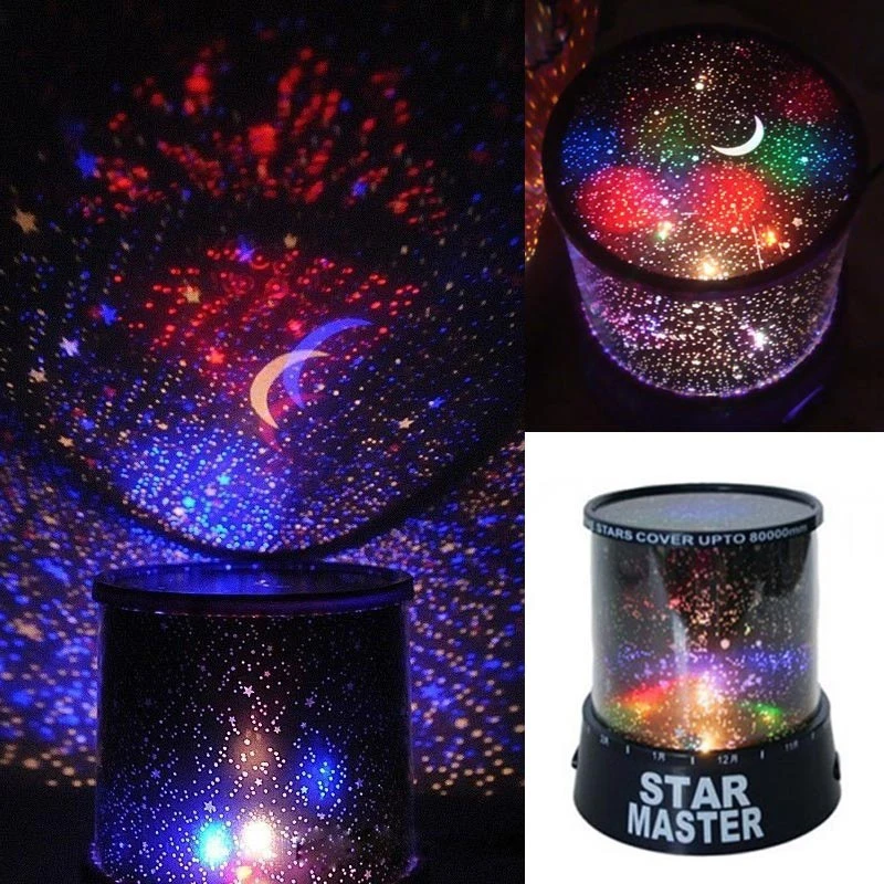 

2019 New Stars Projector Starry Sky LED lamp Battery Table Novelty Dreamy Sky Projection LED Flash Accessories