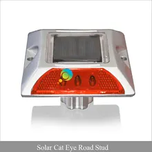 Красный цвет водонепроницаемый светодиодный кошачий глаз алюминиевый 3 м отражающий Солнечный Дорожный штифт для продажи