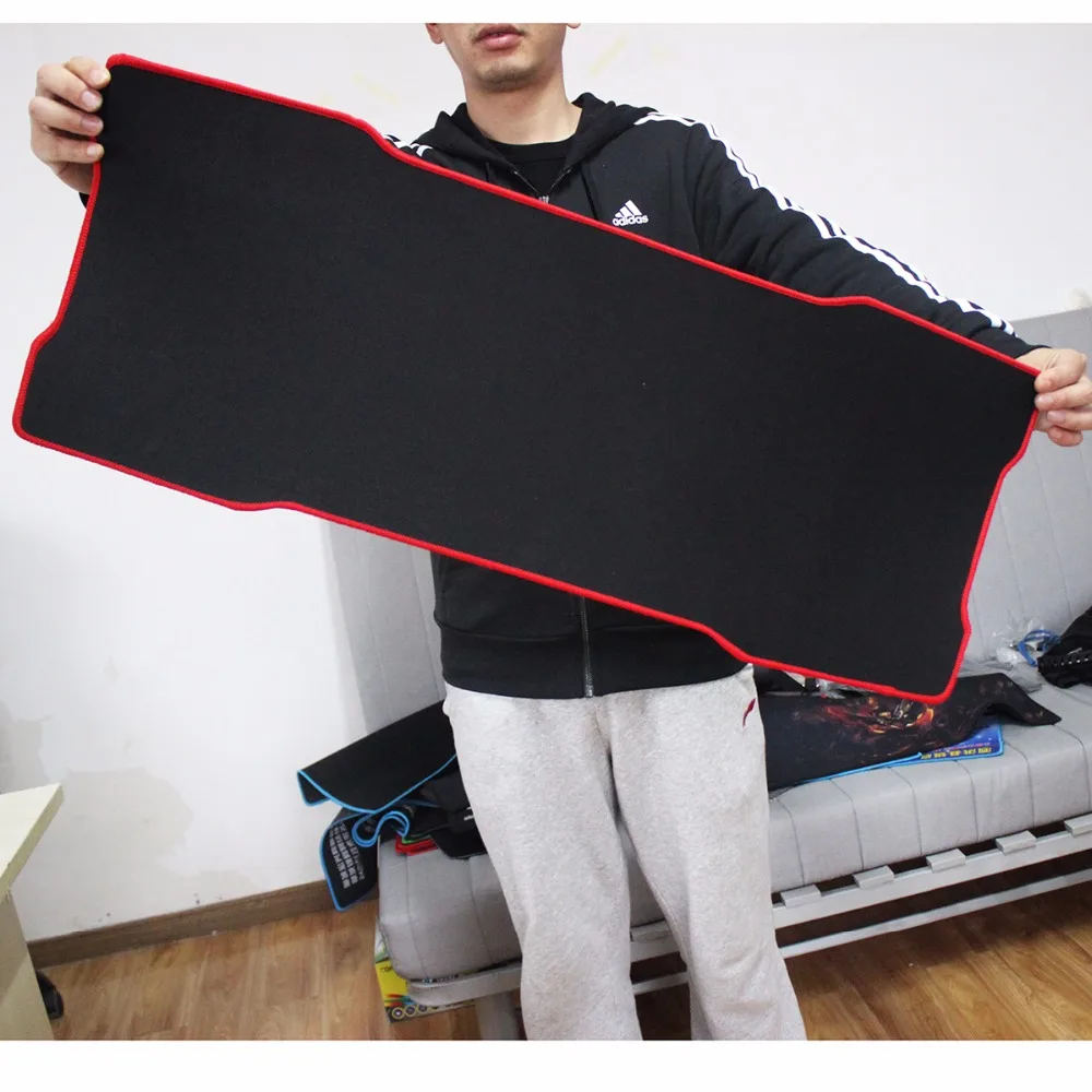Большой черный игровой коврик для мыши pbpad 780*300 мм простой удлиненный