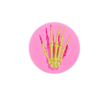 

Halloween hand holding sugar cakes soft silicone mold chocolate craft mold cake dessert decoration mold DIY pastry baking gadget
