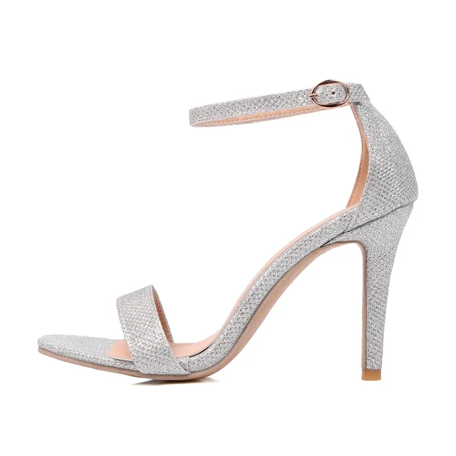 beautiful silver shoes