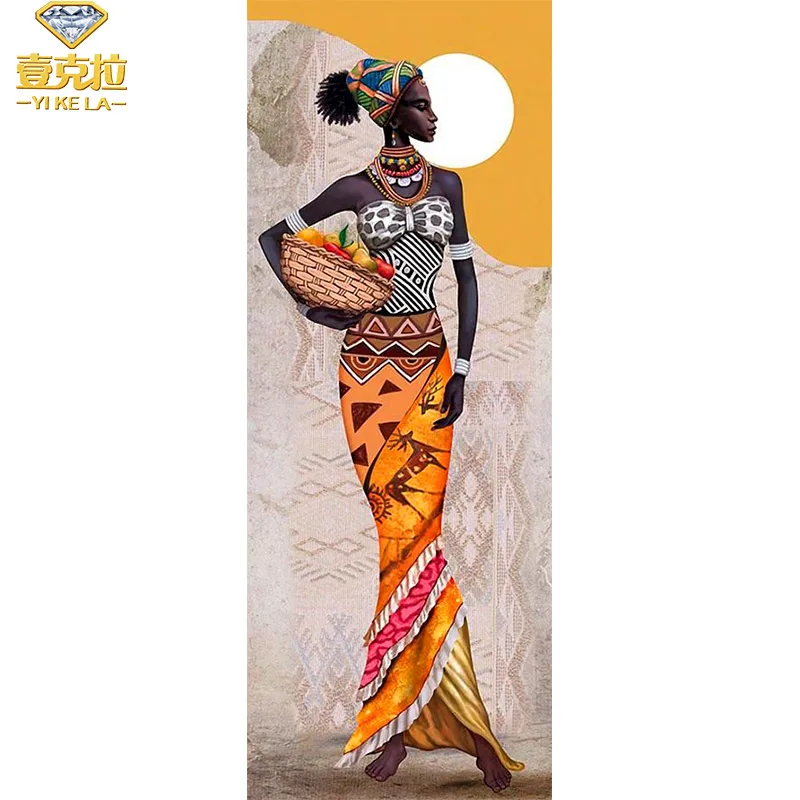 

Black Women Diamond Embroidery African Style 5D DIY Diamond Painting 3D Embroidery Cross Stitch Mosaic Decor Gift
