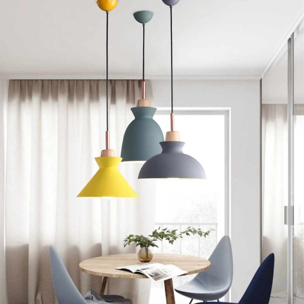 Деревянные проблесковые лампы подвесные светильники Para Sala De Jantar Lampara Colgante Dinette