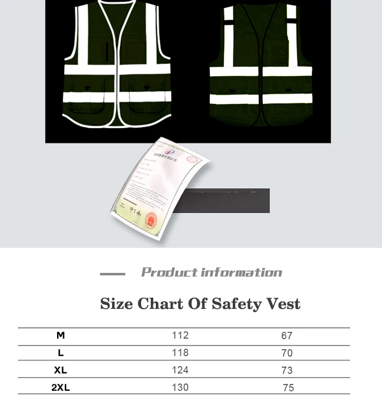 Универсальный и безопасный жилет для одежды высокая видимость светоотражающий Рабочий жилет с Мути-функциональными карманами дышащий полиэстер