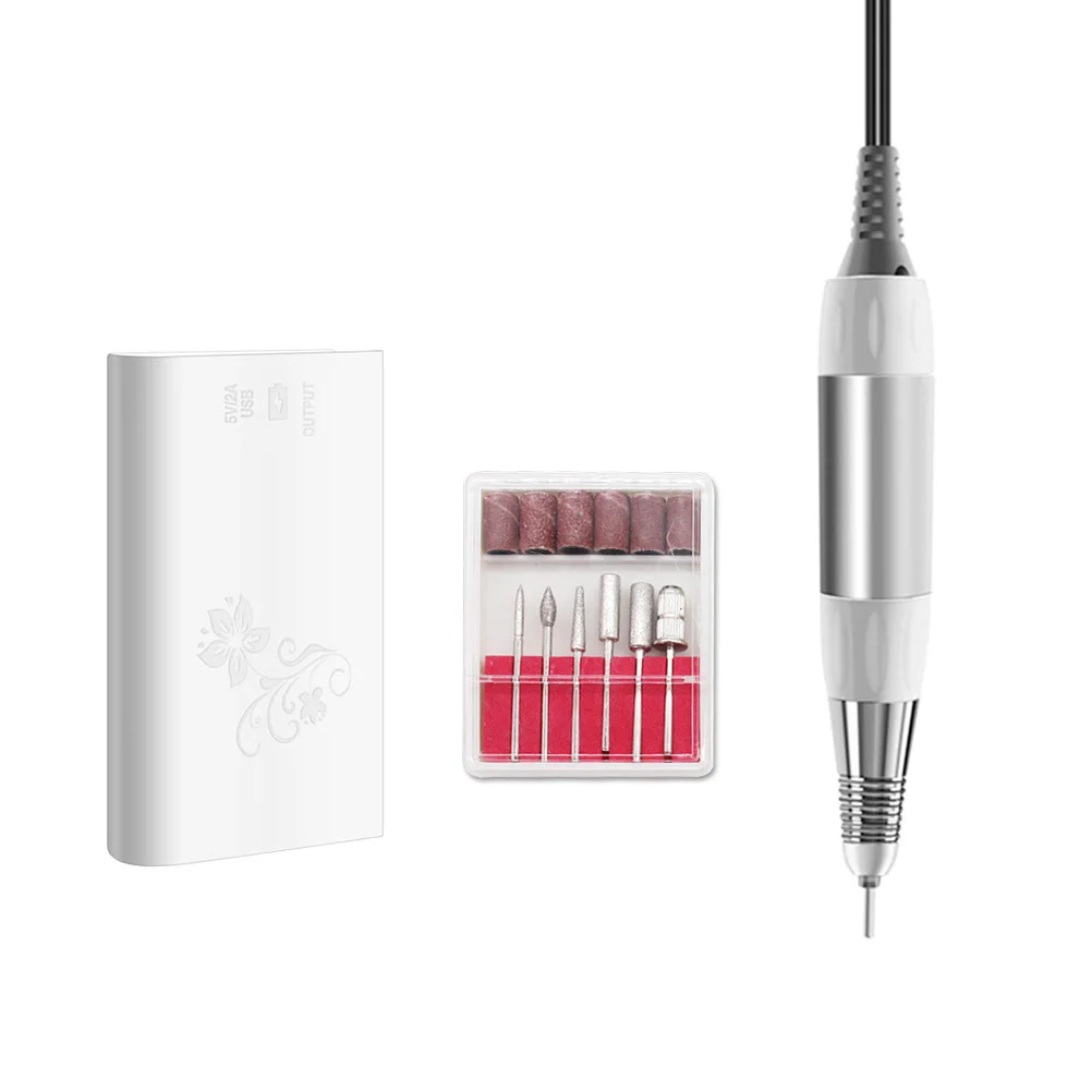 

1pcs Electric Nail Drill Portable USB Mini Rechargeable Electric Nail File Polisher Electric Nail Manicure for Salon Home