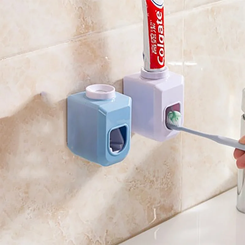 

1Pc Creative Automatic Lazy Toothpaste Dispenser Plastic Toothpaste Squeezer Out Holder ToothPaste Rack For Bathroom Accessories