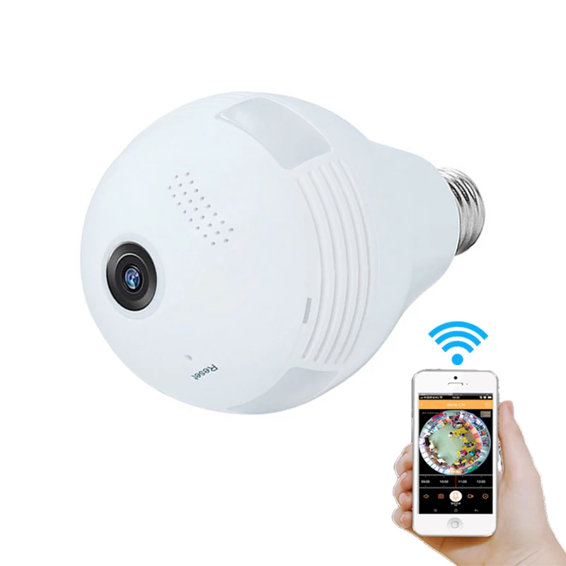

Bulb Light Wireless IP Camera Wi-fi FishEye 960P Mini CCTV VR 360 video Camera 1.3MP Home Security WiFi Camera Panoramic