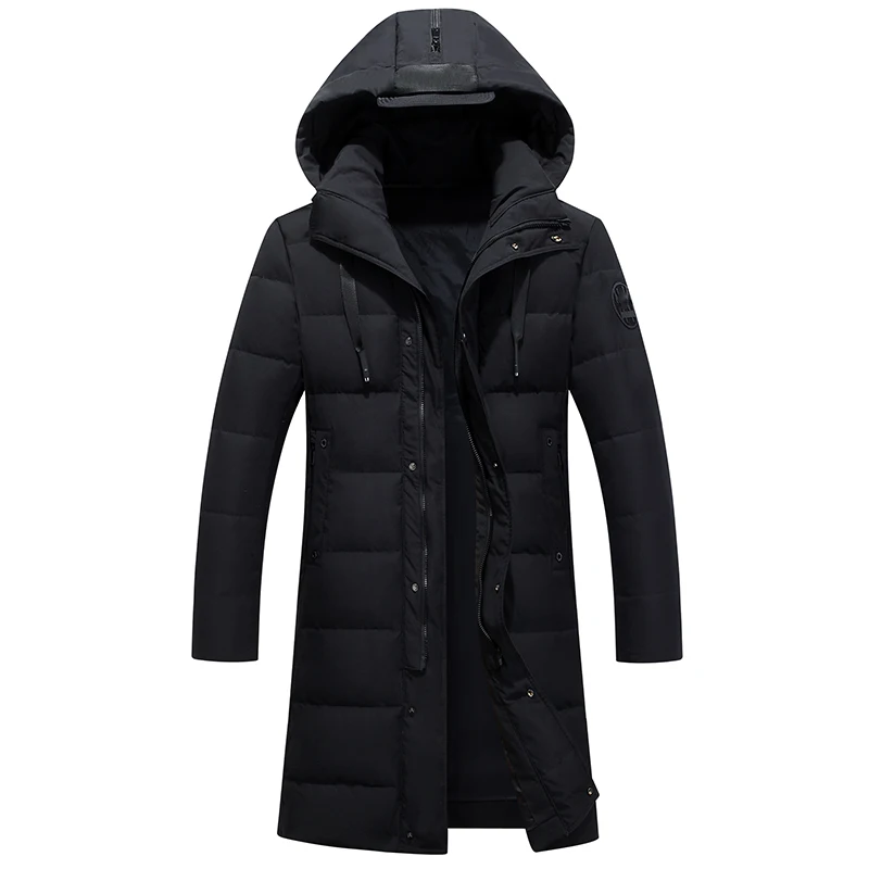 

2019 Men Down Coat Winter Thick Long Down Jacket Men 80% White Duck Down Men Fashions Winter Thick Parka Canada Free Shipping
