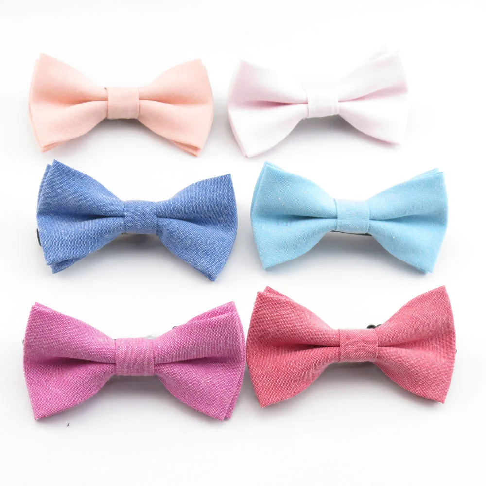 (1 pcs/lot) 100% Oxford spinning Children bowtie/pure color desgin ...