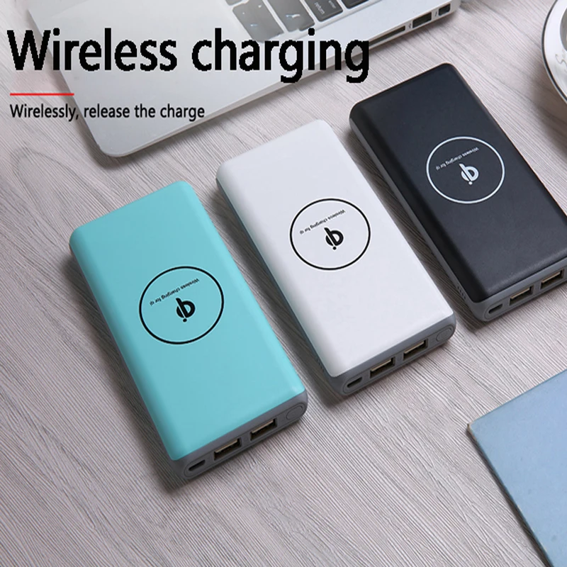 Power Bank 20000mAh Быстрое беспроводное зарядное устройство портативное зарядное устройство для мобильного телефона 2USB Беспроводное зарядное устройство для samsung S9 Note 8