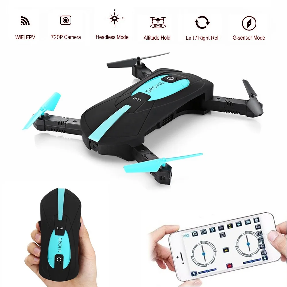 

JY018 ELFIE WiFi FPV Quadcopter Quadrupter Mini Camera Drone Video Foldable Selfie Drone RC Drohne HD FPV H37 720P RC Helicopter