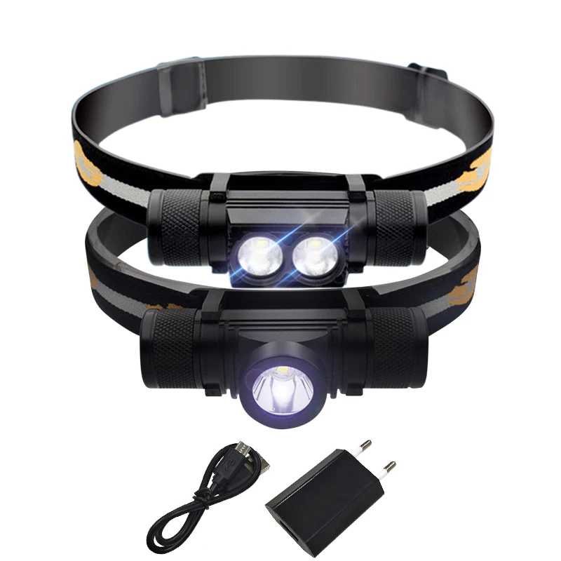 

USB headlight flashlight camping Head torch led head light lamp head flashlight led headlamp cree xm l2 waterproof 18650 battery