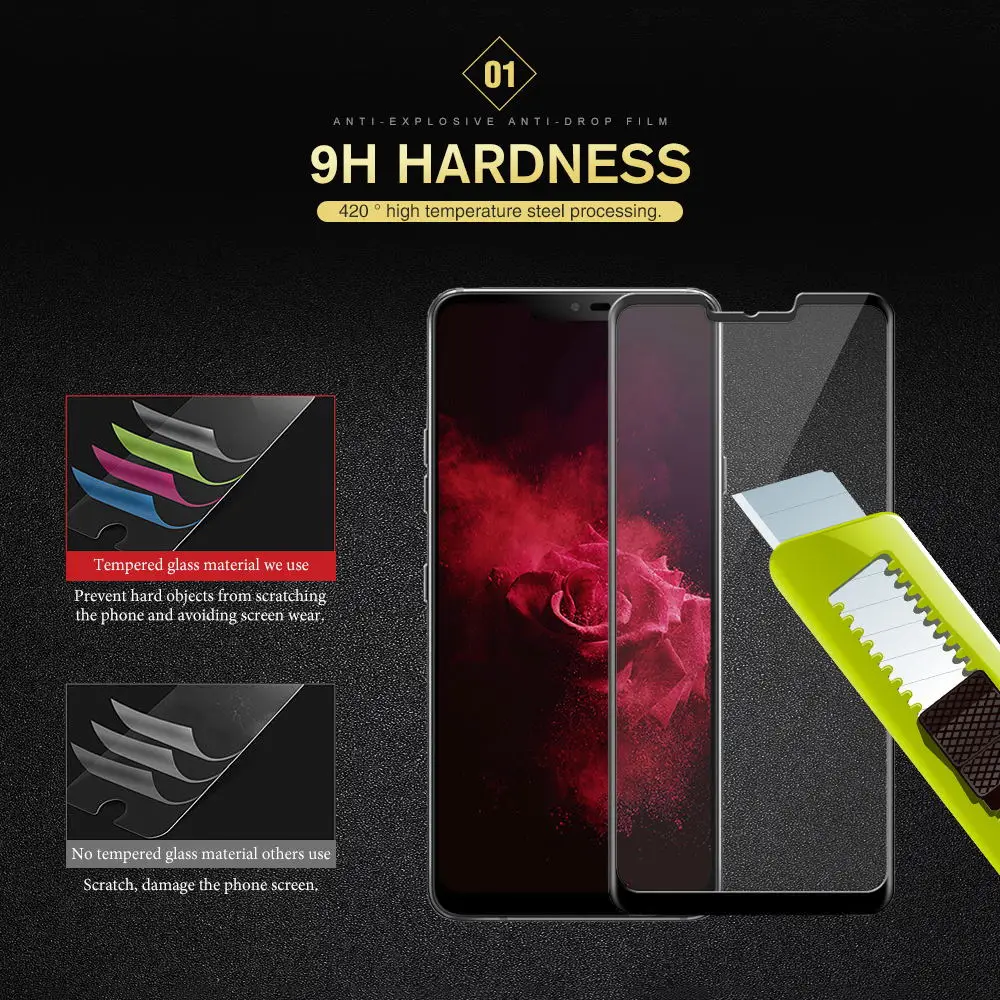 Защитная пленка стекло с закругленными краями для LG G7 ThinQ V30 Plus H930 H930DS H933