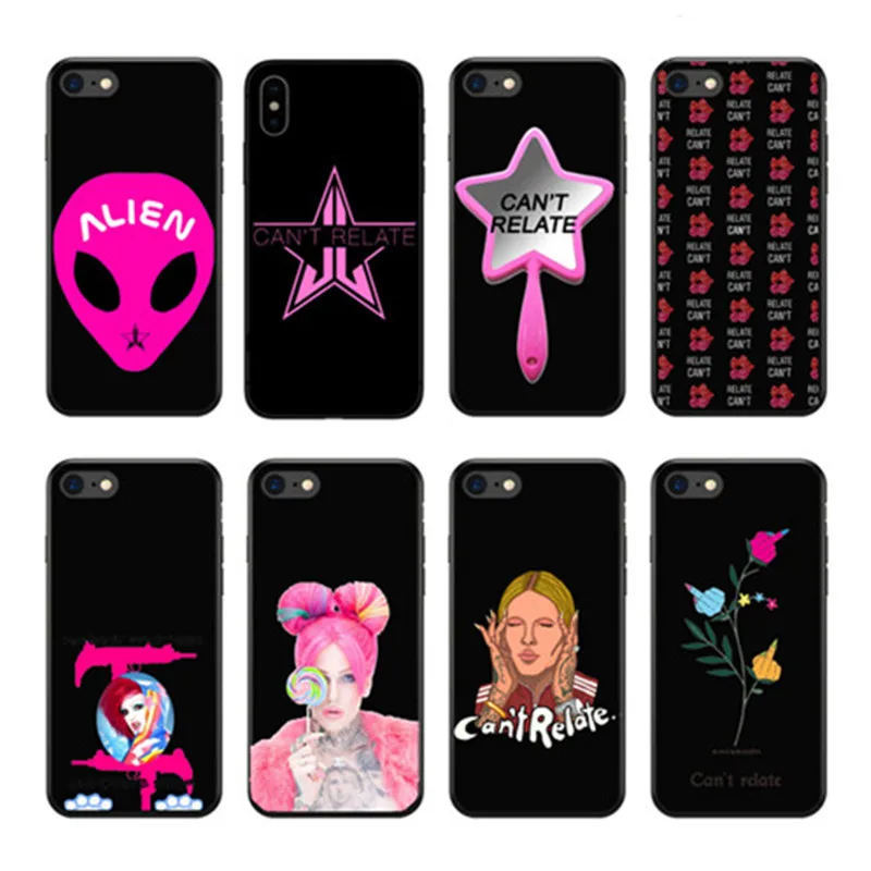 

Jeffree Star Can't Relate Case For iPhone X 5 7 Plus XS 10 8 6 Max Case TPU Preto Silicone phone accessories Fundas Coque