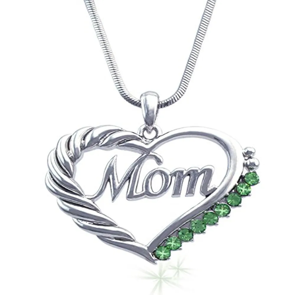 Trendy Fashion Mother's Day Gift Jewelry Mom Words Hollow ...