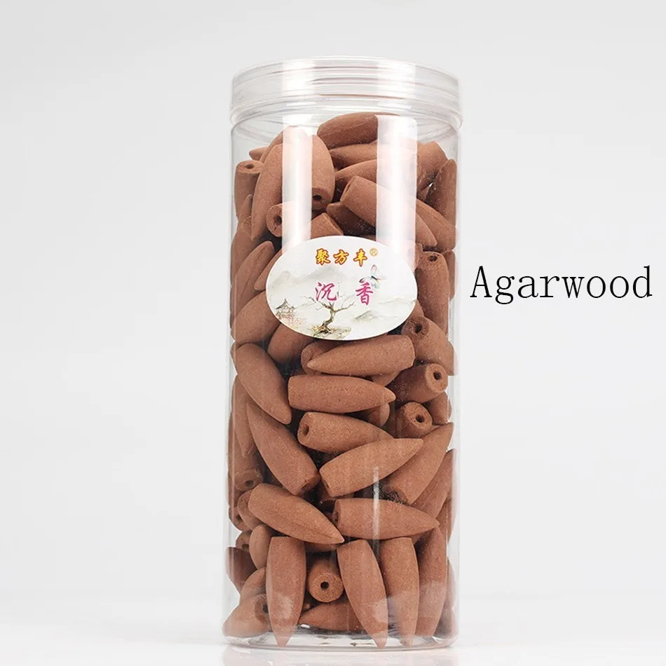 Agarwood 15 видов ароматических конусов с обратным потоком, 168 шт. конусов, большая емкость, коробка для водопада, ароматическая горелка, курильница, удаление запаха - Цвет: Agarwood