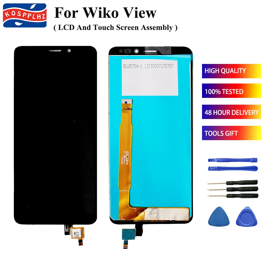 

KOSPPLHZ 100% Original For wiko view LCD Display and Touch Screen Assembly Digitizer High Quality Replacement 5.7 inch + tools