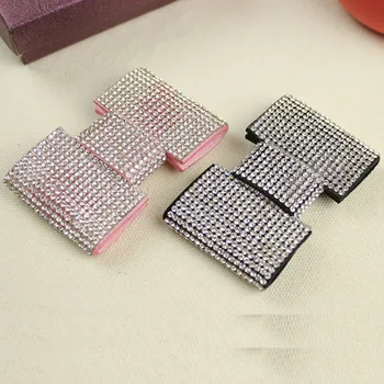 

1 Pair Elegant Women's Bowtie Rhinestone Crystal Shoe Clips Decoration For High Heels Loafers