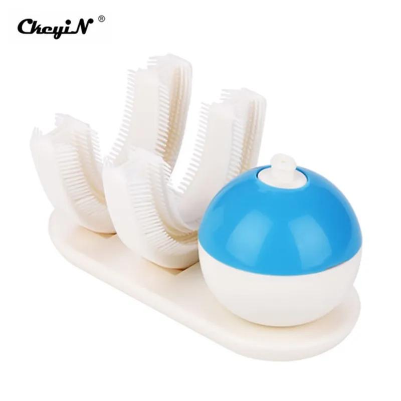 

U Shape Electric Toothbrush Handfree 360 Degrees Ultrasonic Tooth Brush 10 Seconds Intelligent Teeth Oral Cleaner Double Head 38