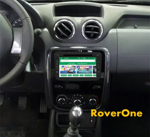 Excellent RoverOne Android 8.0 Car Radio DVD GPS For Renault For Dacia Dokker Duster Logan Sandero Lodgy Touchscreen Multimedia Player 1