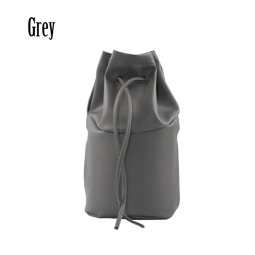 Tanqu искусственная кожа внутренний карман подкладка для Obasket Obag чистый цвет шнурок сумка Вставка для O ведро O Мешок - Цвет: Grey